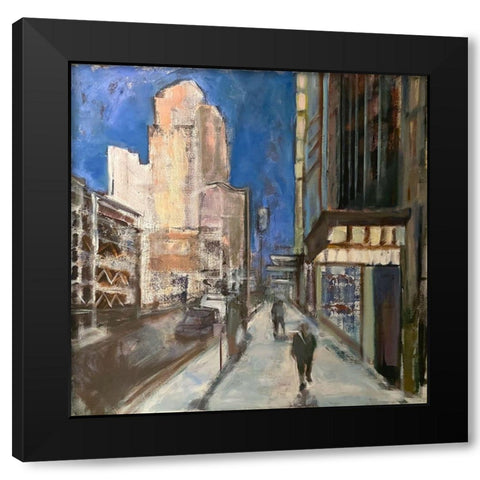 Solitary Walk Black Modern Wood Framed Art Print by Marie, Susanne