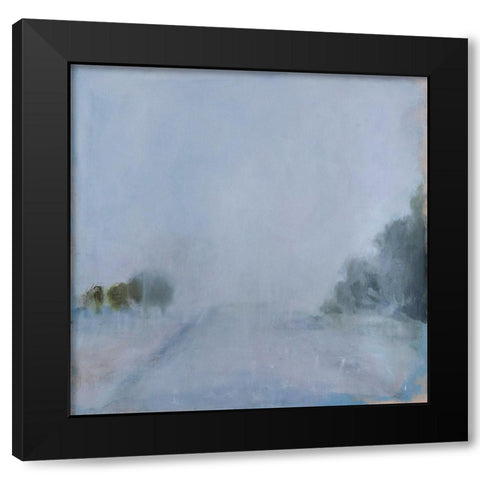 Street Fog Black Modern Wood Framed Art Print by Marie, Susanne