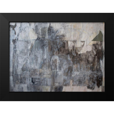 Blackened Grey Black Modern Wood Framed Art Print by Marie, Susanne