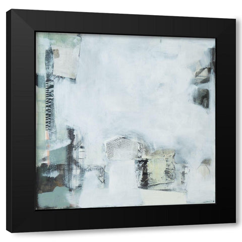 Shades of Grey Black Modern Wood Framed Art Print by Marie, Susanne
