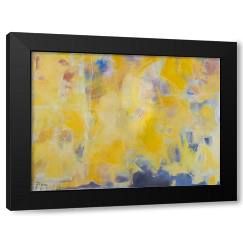 Soft Yellows Black Modern Wood Framed Art Print by Marie, Susanne