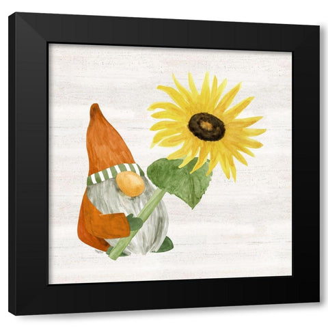Fall Gnomes II Black Modern Wood Framed Art Print with Double Matting by Reed, Tara