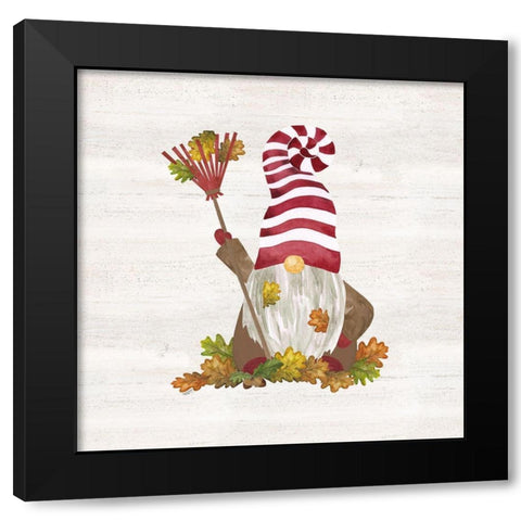 Fall Gnomes IV Black Modern Wood Framed Art Print with Double Matting by Reed, Tara