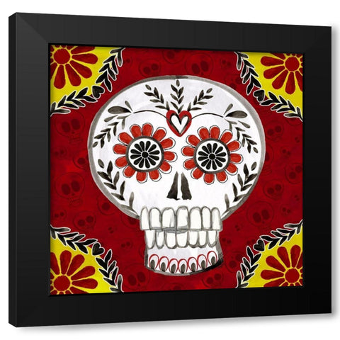 Day of the Dead IV Black Modern Wood Framed Art Print with Double Matting by Reed, Tara