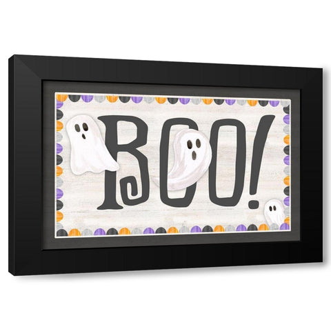 Sit a Spell Sentiment landscape I-Boo Black Modern Wood Framed Art Print by Reed, Tara