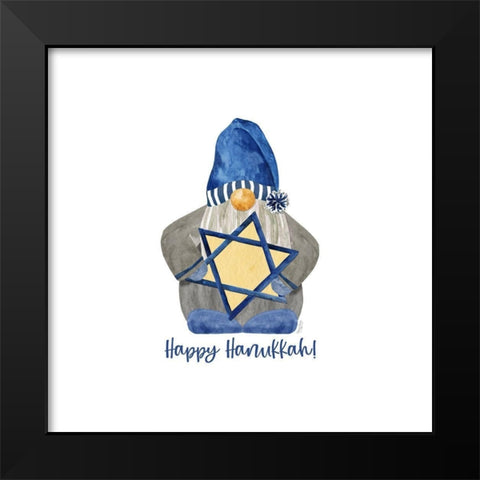 Hanukkah Gnomes III-Star of David Black Modern Wood Framed Art Print by Reed, Tara