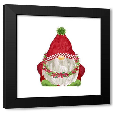 Gnome for Christmas icon II Black Modern Wood Framed Art Print with Double Matting by Reed, Tara
