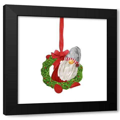 Gnome for Christmas icon III Black Modern Wood Framed Art Print with Double Matting by Reed, Tara