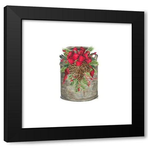 Home for the Holidays icon III-Milk Bucket Black Modern Wood Framed Art Print by Reed, Tara