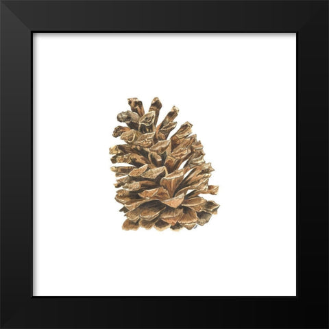 Home for the Holidays icon VIII-Pinecone 2 Black Modern Wood Framed Art Print by Reed, Tara