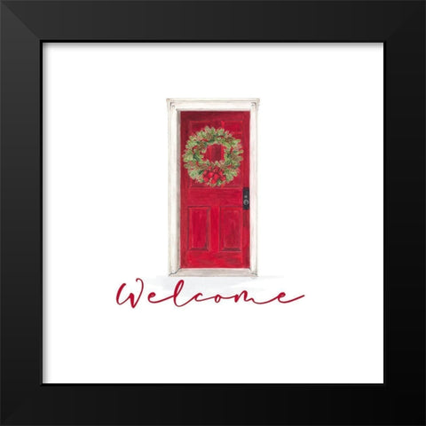 Home for the Holidays icon IX-Welcome Black Modern Wood Framed Art Print by Reed, Tara