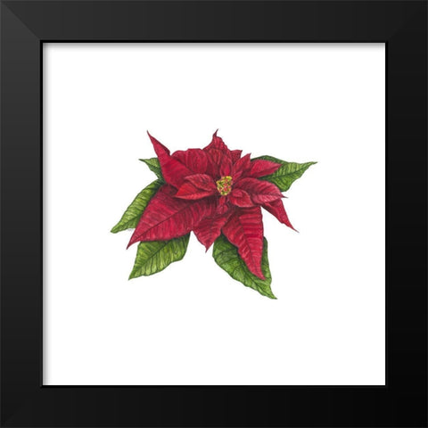 Home for the Holidays icon X-Poinsetta 1 Black Modern Wood Framed Art Print by Reed, Tara