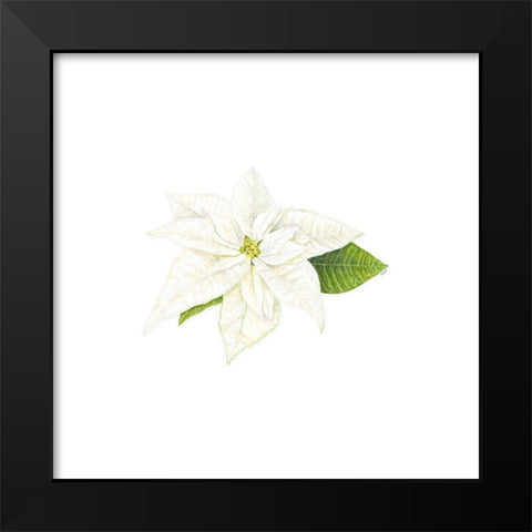 Home for the Holidays icon XIII-White Poinsetta 1 Black Modern Wood Framed Art Print by Reed, Tara