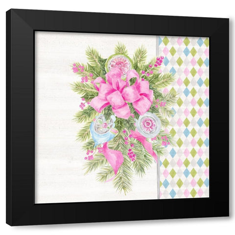 Vintage Christmas V Black Modern Wood Framed Art Print with Double Matting by Reed, Tara