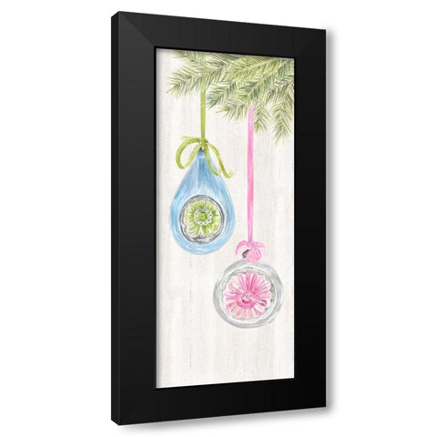 Vintage Christmas vertical IV Black Modern Wood Framed Art Print by Reed, Tara