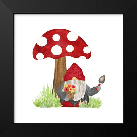 Gardening Gnomes IV Black Modern Wood Framed Art Print by Reed, Tara