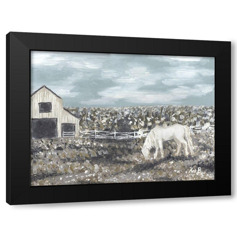 Black Creek Stable Black Modern Wood Framed Art Print with Double Matting by Bryan, Kathleen