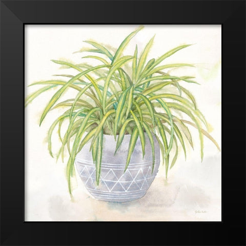 Houseplant II-Spider Plant Black Modern Wood Framed Art Print by Coulter, Cynthia