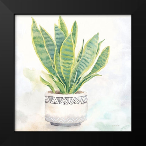 Houseplant IV-Snake Plant Black Modern Wood Framed Art Print by Coulter, Cynthia