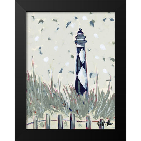 Pop Lighthouse I Black Modern Wood Framed Art Print by Augustine, Jodi