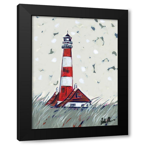 Pop Lighthouse II Black Modern Wood Framed Art Print by Augustine, Jodi