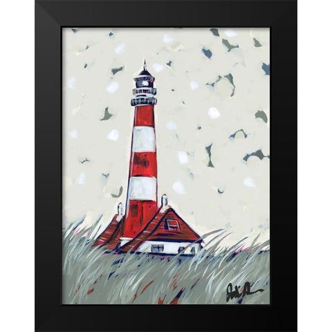 Pop Lighthouse II Black Modern Wood Framed Art Print by Augustine, Jodi
