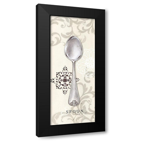 Spoon Black Modern Wood Framed Art Print with Double Matting by Coulter, Cynthia