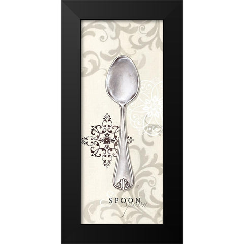 Spoon Black Modern Wood Framed Art Print by Coulter, Cynthia