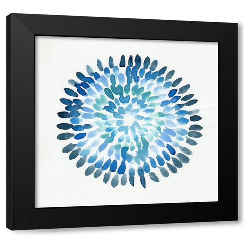 Burst Abstract II Black Modern Wood Framed Art Print with Double Matting by Chapman, Marcy