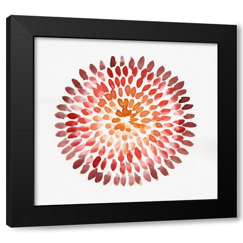 Burst Abstract II Black Modern Wood Framed Art Print with Double Matting by Chapman, Marcy