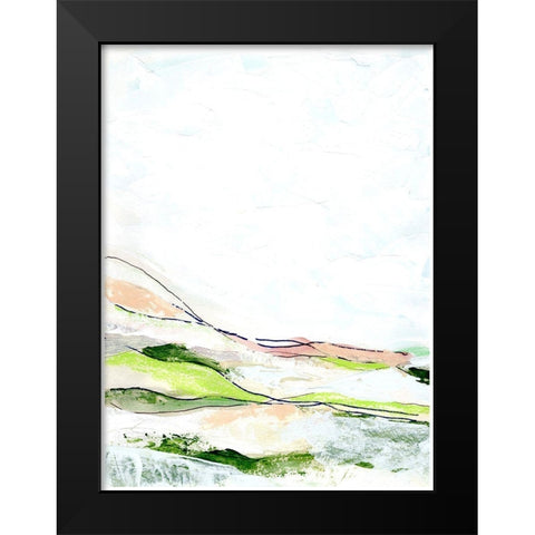 Minimal Landscape green I Black Modern Wood Framed Art Print by Chapman, Marcy