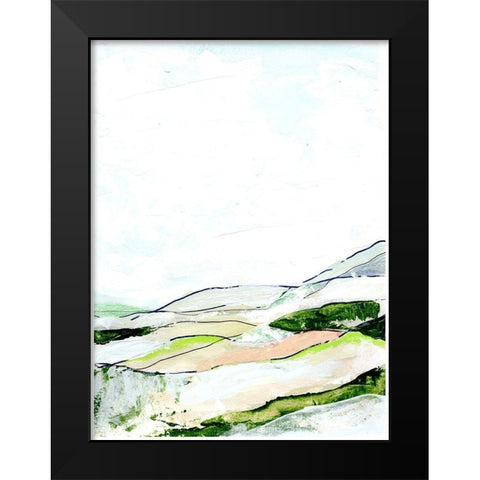 Minimal Landscape green II Black Modern Wood Framed Art Print by Chapman, Marcy