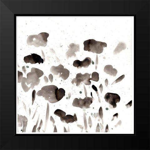 Simple Black Poppies II Black Modern Wood Framed Art Print by Chapman, Marcy