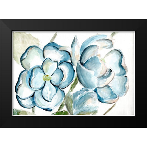 Morning Magnolias Black Modern Wood Framed Art Print by Chapman, Marcy