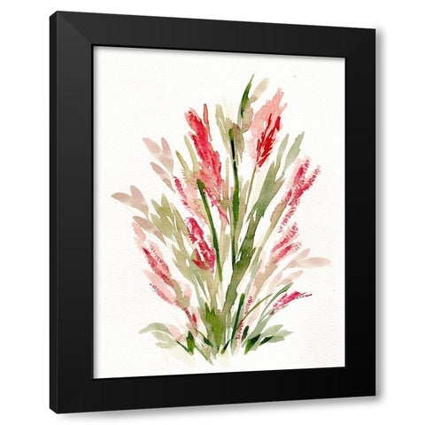 Pink Lavender Black Modern Wood Framed Art Print with Double Matting by Chapman, Marcy