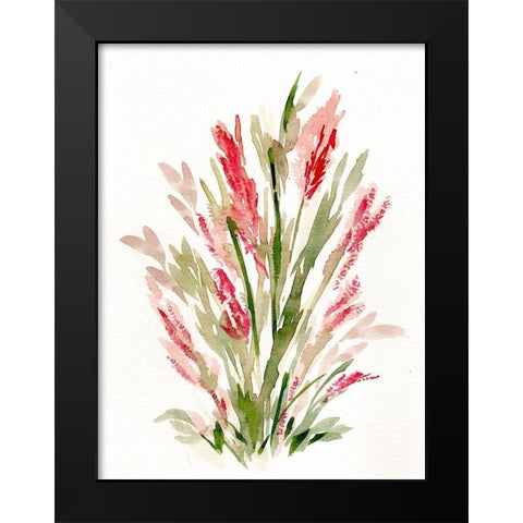 Pink Lavender Black Modern Wood Framed Art Print by Chapman, Marcy