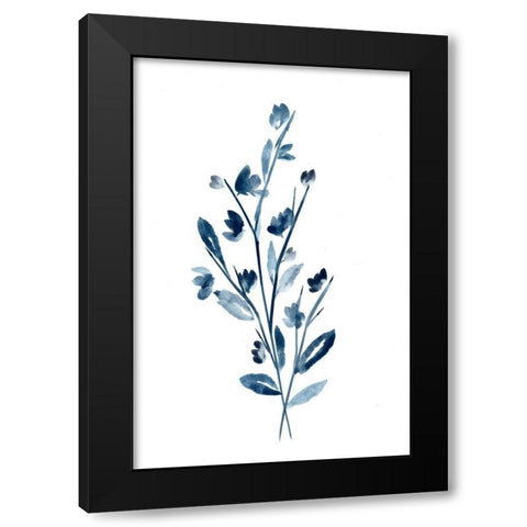 Farmhouse Blossom Branches blue Black Modern Wood Framed Art Print with Double Matting by Chapman, Marcy