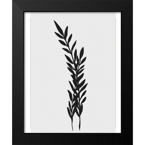 Farmhouse Leaves black Black Modern Wood Framed Art Print by Chapman, Marcy