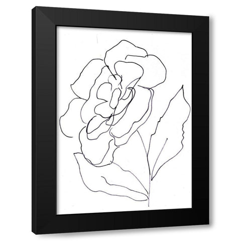 Hand Sketch Magnolia II Black Modern Wood Framed Art Print by Chapman, Marcy