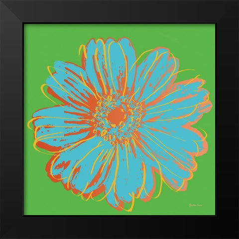 Flower Pop Art II Black Modern Wood Framed Art Print by Cusson, Marie Elaine