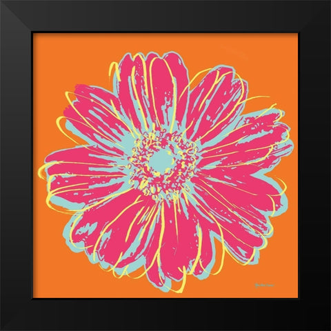 Flower Pop Art III Black Modern Wood Framed Art Print by Cusson, Marie Elaine