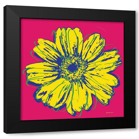 Flower Pop Art IV Black Modern Wood Framed Art Print with Double Matting by Cusson, Marie Elaine