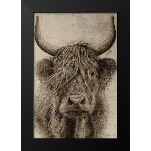 Highland rustic portrait Black Modern Wood Framed Art Print by Cusson, Marie Elaine