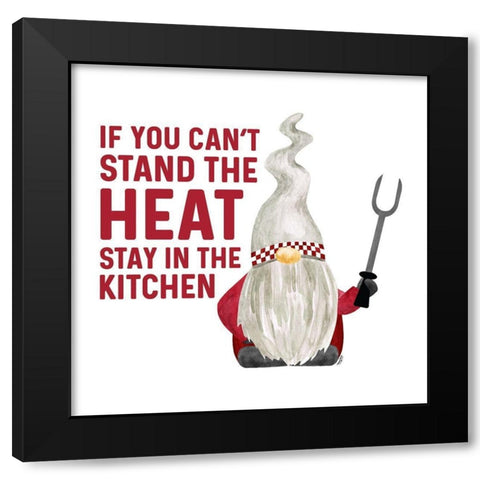 Gnome Grill Masters sentiment IV-Stay in the Kitchen Black Modern Wood Framed Art Print by Reed, Tara