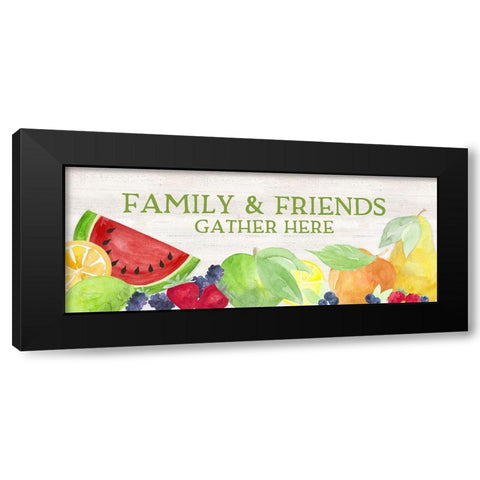 Life is Sweet sentiment panel I-Friends Gather Black Modern Wood Framed Art Print with Double Matting by Reed, Tara