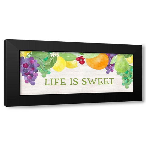 Life is Sweet sentiment panel II-Life Black Modern Wood Framed Art Print with Double Matting by Reed, Tara