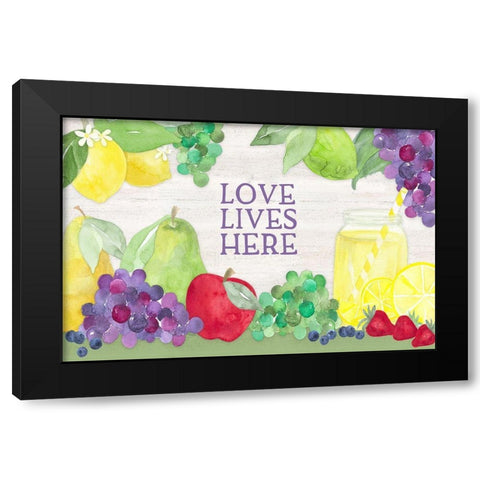 Life is Sweet sentiment landscape II-Love Lives Black Modern Wood Framed Art Print by Reed, Tara