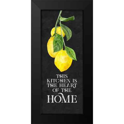 Live with Zest sentiment vertical II-Heart of Home Black Modern Wood Framed Art Print by Reed, Tara