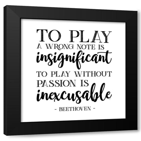 Moved by Music I-Beethoven Black Modern Wood Framed Art Print with Double Matting by Reed, Tara