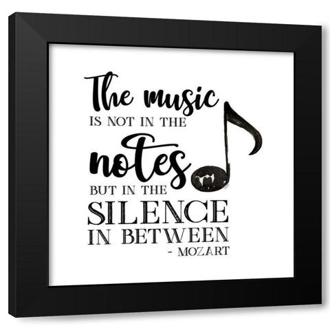 Moved by Music II-Mozart Black Modern Wood Framed Art Print by Reed, Tara